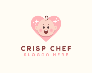 Cute Baby Heart logo design