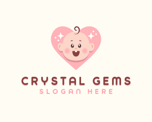 Cute Baby Heart logo design