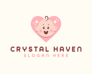 Cute Baby Heart logo design