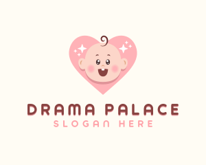 Cute Baby Heart logo design