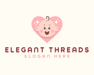 Cute Baby Heart logo design