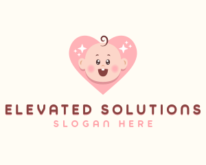 Cute Baby Heart logo design