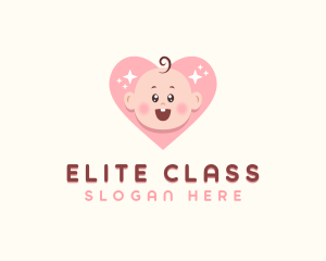 Cute Baby Heart logo design