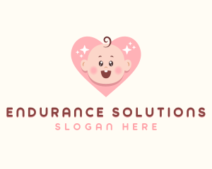 Cute Baby Heart logo design