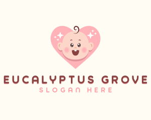 Cute Baby Heart logo design