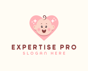 Cute Baby Heart logo design