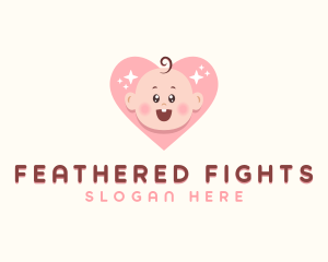 Cute Baby Heart logo design