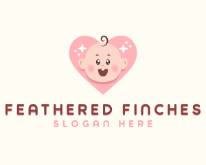 Cute Baby Heart logo design