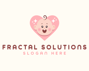 Cute Baby Heart logo design