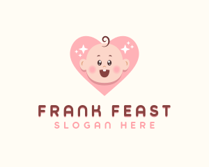 Cute Baby Heart logo design