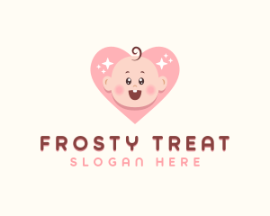 Cute Baby Heart logo design