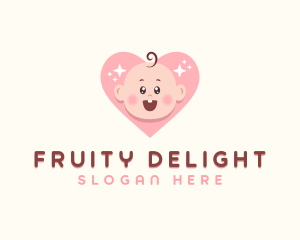 Cute Baby Heart logo design