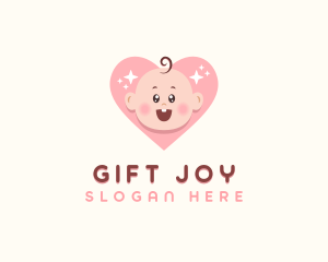 Cute Baby Heart logo design