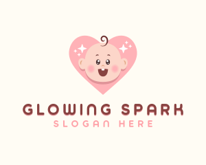 Cute Baby Heart logo design