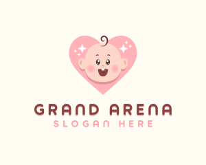 Cute Baby Heart logo design