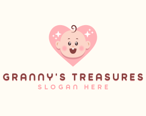 Cute Baby Heart logo design