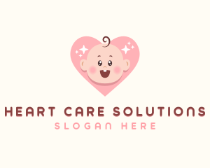 Cute Baby Heart logo design