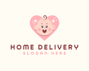 Cute Baby Heart logo design