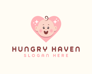 Cute Baby Heart logo design