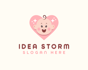 Cute Baby Heart logo design