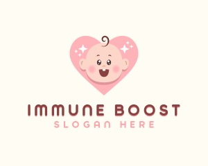 Cute Baby Heart logo design