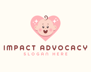 Cute Baby Heart logo design