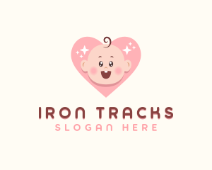 Cute Baby Heart logo design