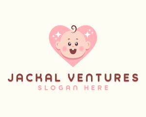 Cute Baby Heart logo design