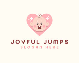 Cute Baby Heart logo design