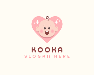 Cute Baby Heart logo design