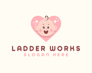 Cute Baby Heart logo design