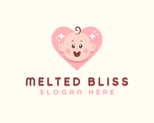 Cute Baby Heart logo design