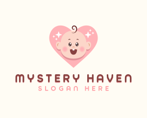 Cute Baby Heart logo design