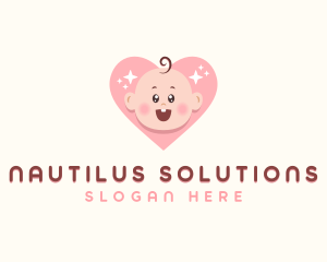 Cute Baby Heart logo design