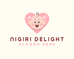 Cute Baby Heart logo design