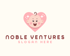 Cute Baby Heart logo design