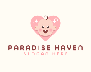 Cute Baby Heart logo design