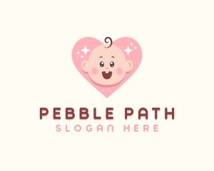 Cute Baby Heart logo design