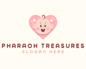 Cute Baby Heart logo design