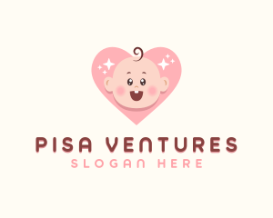 Cute Baby Heart logo design