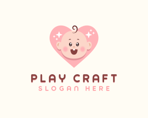 Cute Baby Heart logo design