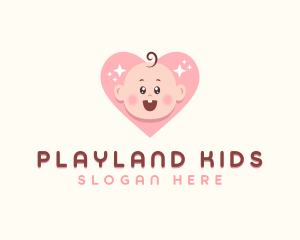 Cute Baby Heart logo design