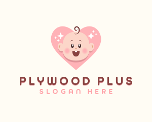 Cute Baby Heart logo design