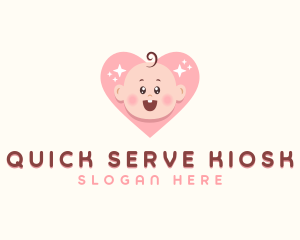 Cute Baby Heart logo design