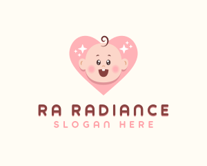 Cute Baby Heart logo design