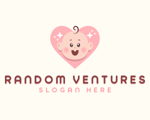 Cute Baby Heart logo design