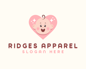 Cute Baby Heart logo design