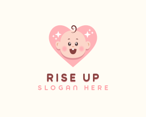 Cute Baby Heart logo design