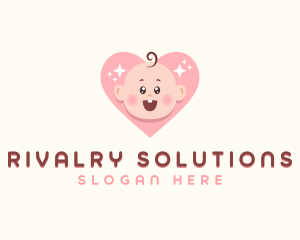 Cute Baby Heart logo design