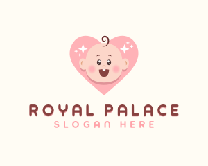 Cute Baby Heart logo design